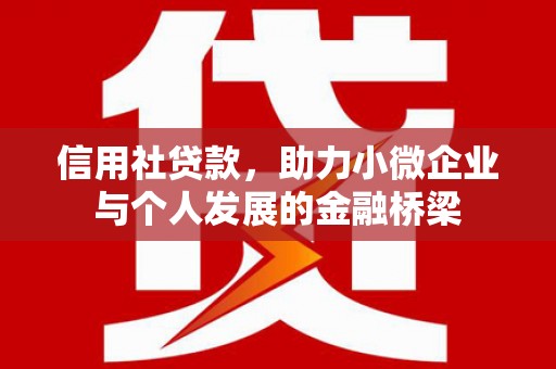 澜沧信用社贷款，助力小微企业与个人发展的金融桥梁