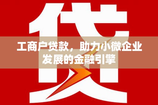 澜沧工商户贷款，助力小微企业发展的金融引擎