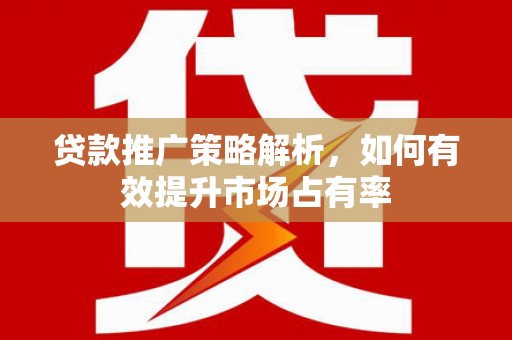 澜沧贷款推广策略解析，如何有效提升市场占有率