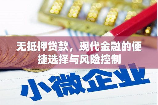 澜沧无抵押贷款，现代金融的便捷选择与风险控制