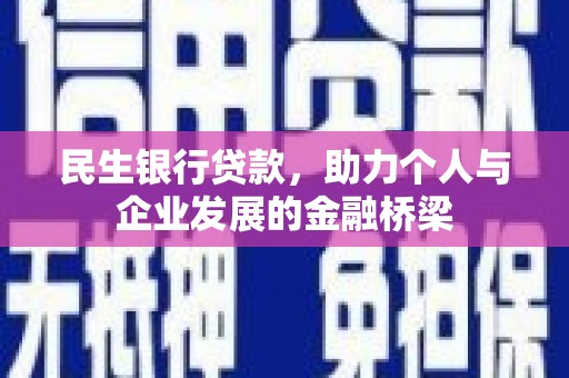 澜沧民生银行贷款，助力个人与企业发展的金融桥梁