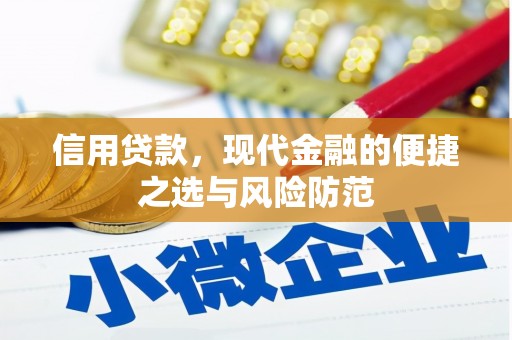 澜沧信用贷款，现代金融的便捷之选与风险防范