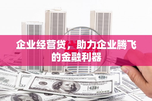 澜沧企业经营贷，助力企业腾飞的金融利器