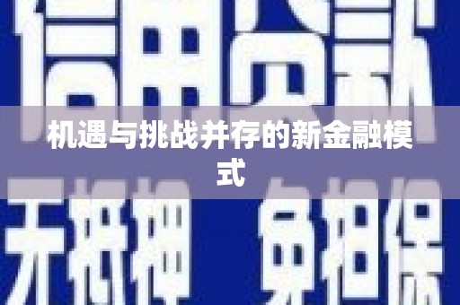澜沧机遇与挑战并存的新金融模式