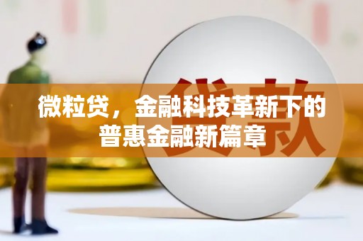 澜沧微粒贷，金融科技革新下的普惠金融新篇章