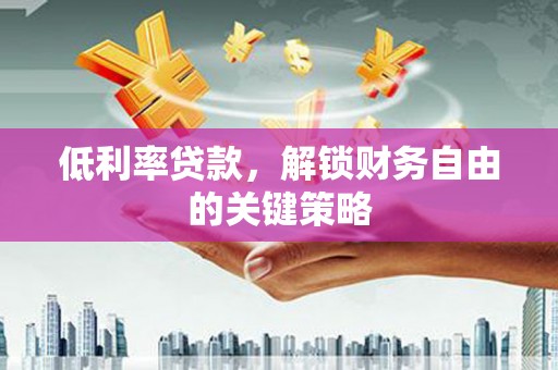 澜沧低利率贷款，解锁财务自由的关键策略