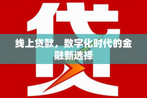 澜沧线上贷款，数字化时代的金融新选择