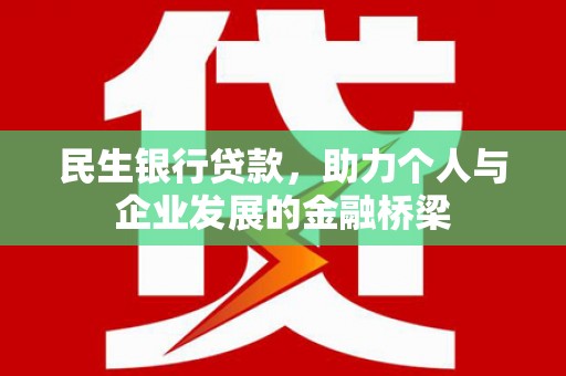 澜沧民生银行贷款，助力个人与企业发展的金融桥梁