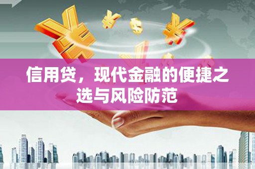 澜沧信用贷，现代金融的便捷之选与风险防范