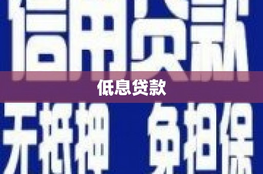 澜沧低息贷款