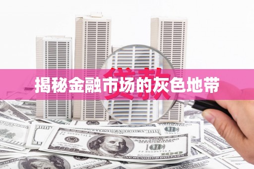 澜沧揭秘金融市场的灰色地带