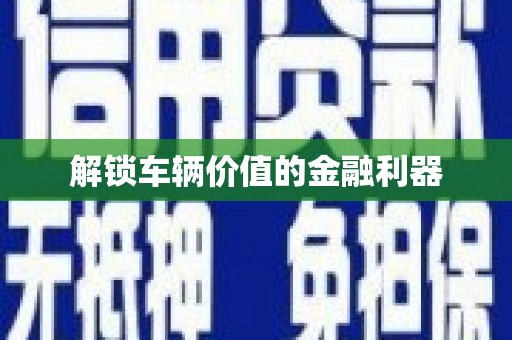 澜沧解锁车辆价值的金融利器