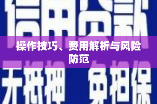 澜沧操作技巧、费用解析与风险防范
